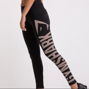 Gymshark Burnout Leggings- Black/Light Grey